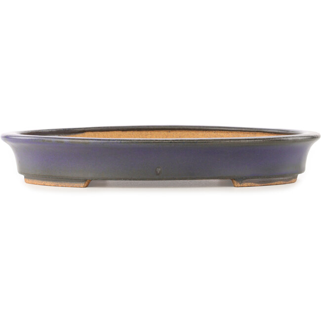Ovale paarse bonsai pot van Hattori - 282 x 217 x 40 mm