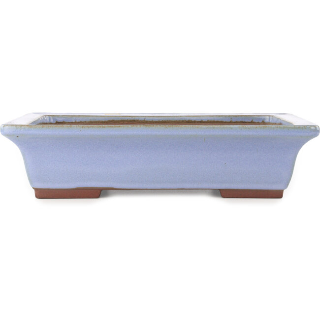 Maceta rectangular azul para bonsái de Yamaaki - 332 x 240 x 80 mm
