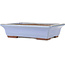 Rectangular blue bonsai pot by Yamaaki - 332 x 240 x 80 mm