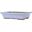 Pot à bonsaï rectangulaire bleu de Yamaaki - 332 x 240 x 80 mm