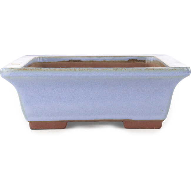 Rechteckiger blauer Bonsai-Topf von Yamaaki - 332 x 240 x 80 mm