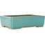 Maceta rectangular turquesa para bonsái de Reiho - 345 x 240 x 98 mm