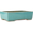 Maceta rectangular turquesa para bonsái de Reiho - 345 x 240 x 98 mm