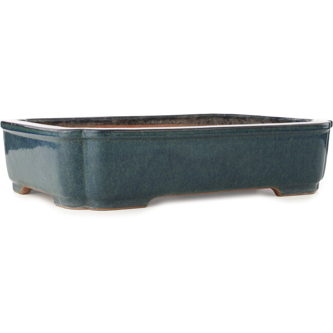 Rechthoekige blauwe bonsai pot van Reiho - 487 x 355 x 112 mm