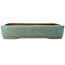 Rectangular turquoise bonsai pot by Reiho - 495 x 360 x 100 mm