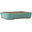 Rectangular turquoise bonsai pot by Reiho - 495 x 360 x 100 mm