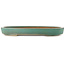 Pot à bonsaï ovale turquoise de Reiho - 588 x 423 x 68 mm