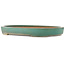 Pot à bonsaï ovale turquoise de Reiho - 588 x 423 x 68 mm