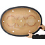 Pot à bonsaï ovale bleu foncé de Reiho - 575 x 412 x 67 mm