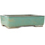 Rectangular turquoise bonsai pot by Kakuzan - 535 x 403 x 145 mm