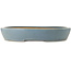 Maceta ovalada para bonsái de color azul - 600 x 485 x 105 mm