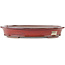 Oval red bonsai pot by Reiho - 320 x 252 x 52 mm