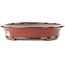 Oval red bonsai pot by Reiho - 320 x 252 x 52 mm