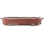 Oval red bonsai pot by Reiho - 320 x 252 x 52 mm