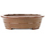 Ovale bruine bonsai pot van Reiho - 260 x 210 x 60 mm