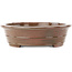 Ovale bruine bonsai pot van Reiho - 260 x 210 x 60 mm