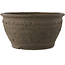 Round unglazed bonsai pot by Yamaaki Koshosen (first generation) - 405 x 405 x 215 mm
