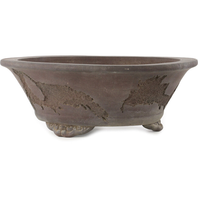 Vaso bonsai rotondo non smaltato di Yamaaki Koshosen (prima generazione) - 450 x 450 x 165 mm