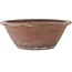 Round unglazed bonsai pot by Nakawatari - 315 x 315 x 120 mm