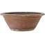 Round unglazed bonsai pot by Nakawatari - 315 x 315 x 120 mm
