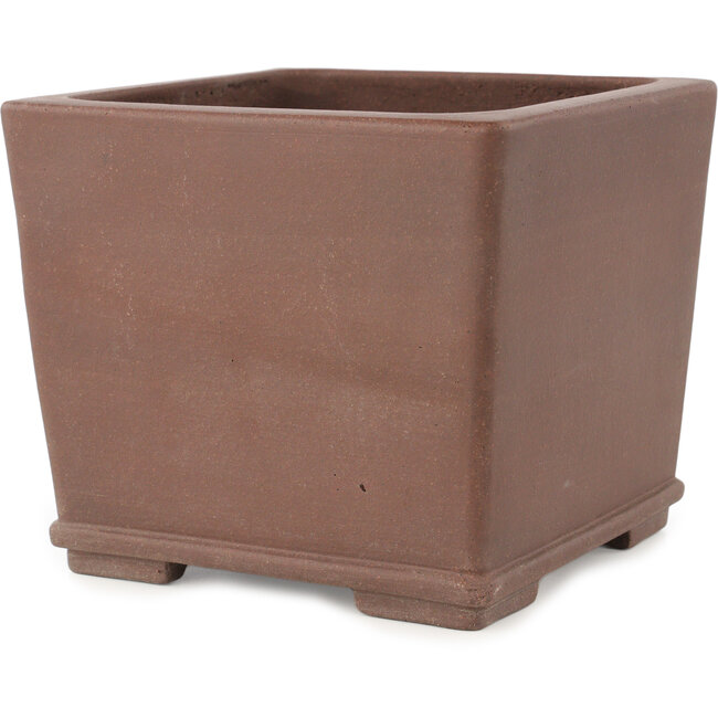 Pot à bonsaï carré non émaillé de Yamaaki - 165 x 165 x 140 mm