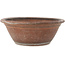 Round unglazed bonsai pot by Nakawatari - 315 x 315 x 120 mm