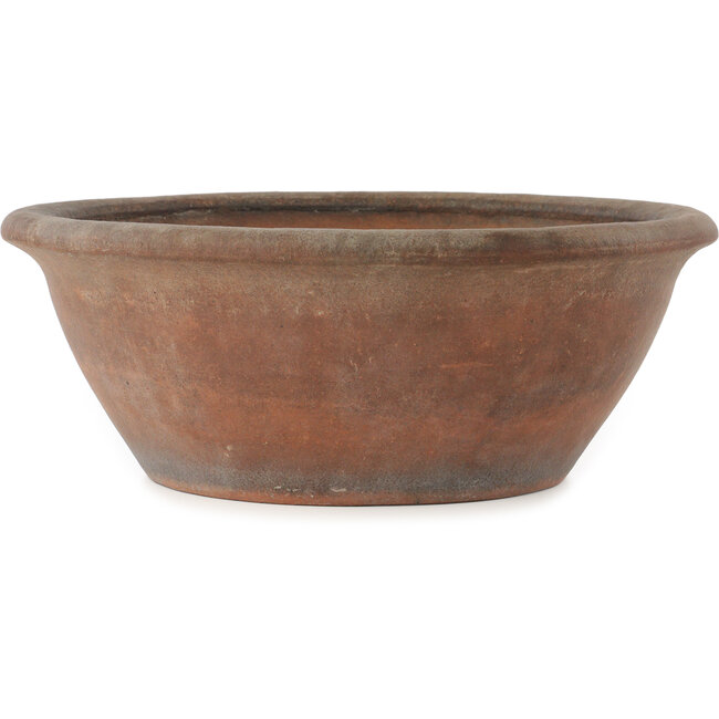 Ronde ongeglazuurde bonsaipot van Nakawatari - 340 x 340 x 130 mm