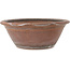 Round unglazed bonsai pot by Nakawatari - 315 x 315 x 120 mm