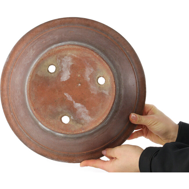 Pot à bonsaï rond non émaillé de Nakawatari - 315 x 315 x 120 mm