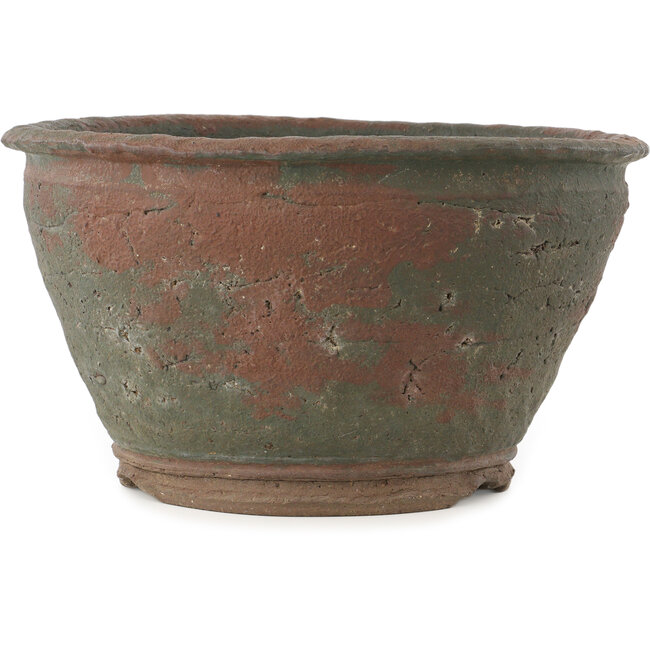 Pot à bonsaï rond non émaillé de Yamaaki Koshosen (première génération) - 300 x 300 x 165 mm