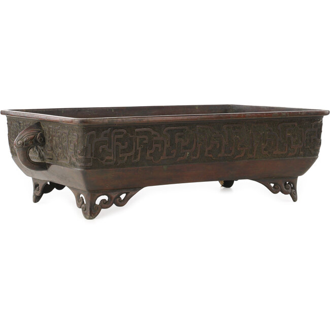 Pot à bonsaï non émaillé Suiban - 395 x 252 x 125 mm