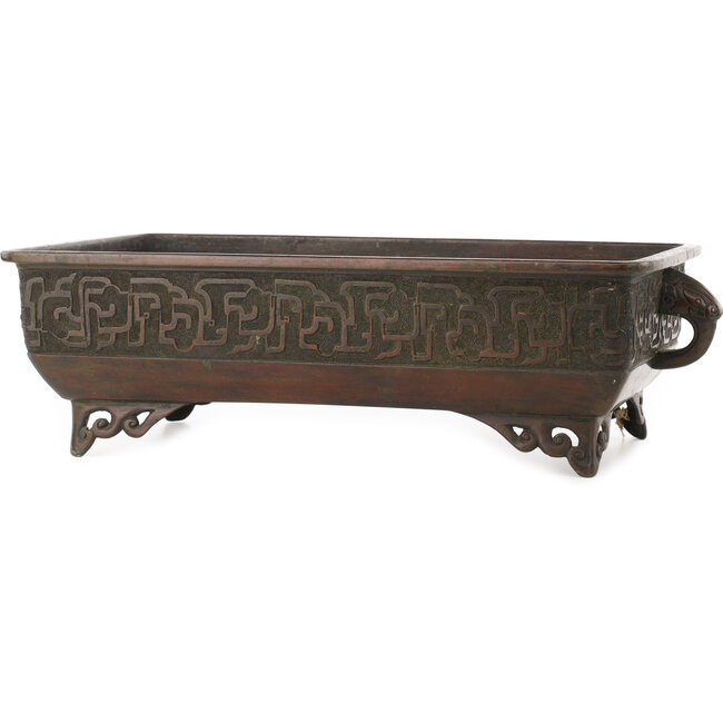 Suiban unglazed bonsai pot - 395 x 252 x 125 mm