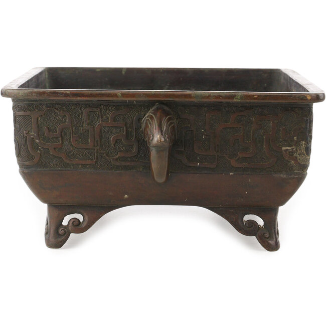 Suiban unglazed bonsai pot - 395 x 252 x 125 mm