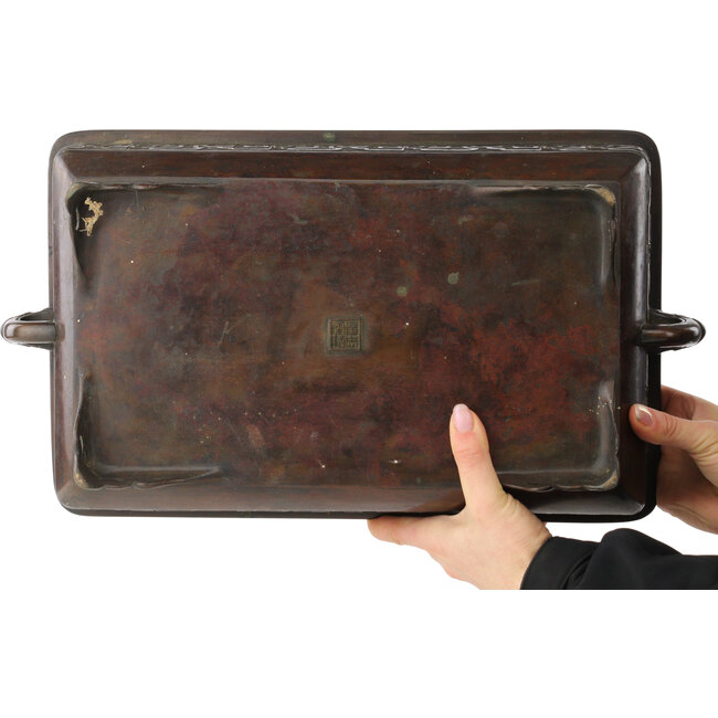 Suiban unglazed bonsai pot - 395 x 252 x 125 mm