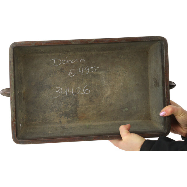 Suiban ongeglazuurde bonsai pot - 395 x 252 x 125 mm