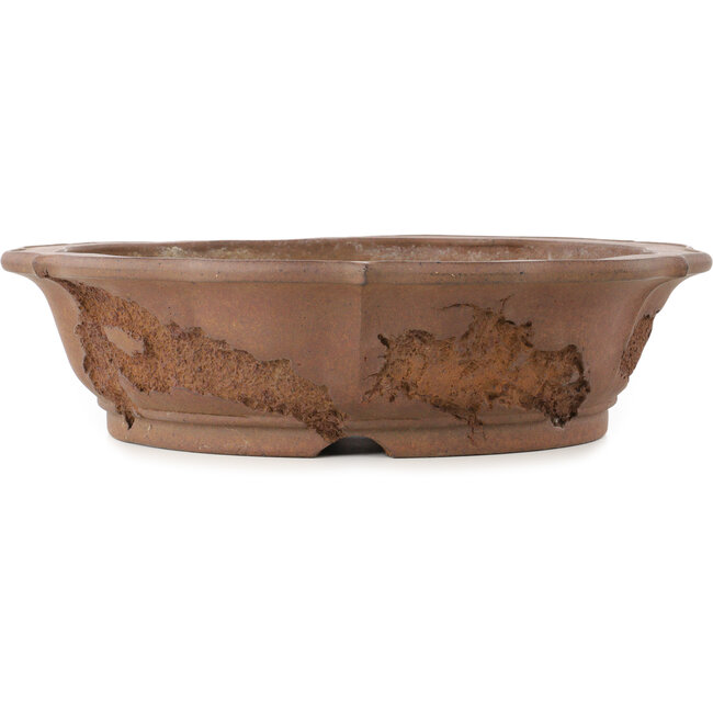 Lotus ongeglazuurde bonsai pot van Yamaaki Koshosen (eerste generatie) - 400 x 400 x 105 mm
