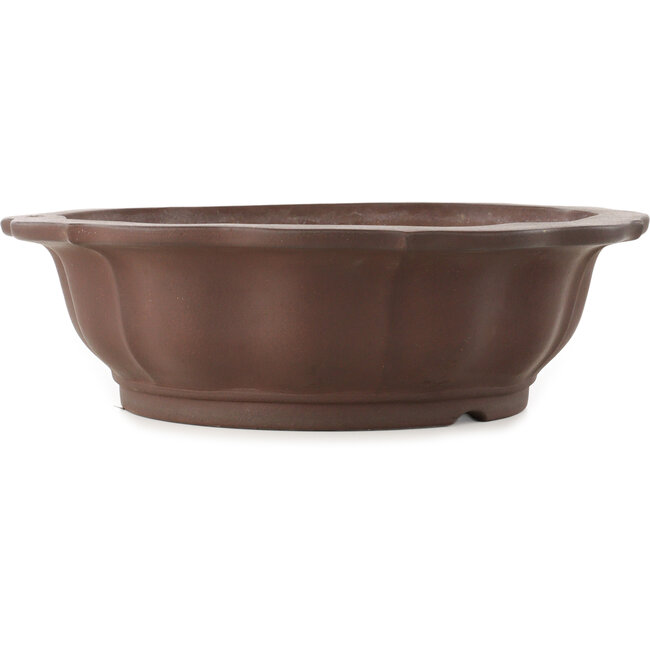 Lotus ongeglazuurde bonsai pot van Yamaaki - 415 x 415 x 128 mm
