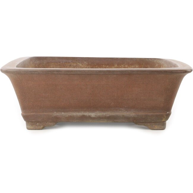 Rechteckiger unglasierter Bonsai-Topf von Yuji (Gyouzan) - 445 x 360 x 115 mm