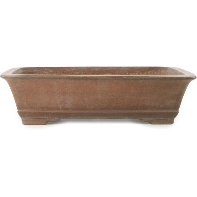 Vaso bonsai rettangolare non smaltato di Yuji (Gyouzan) - 445 x 360 x 115 mm