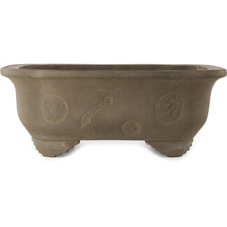  Yamaaki Pot à bonsaï mokko non émaillé de 475 mm par Yamaaki Koshosen (première génération), Tokoname, Japon