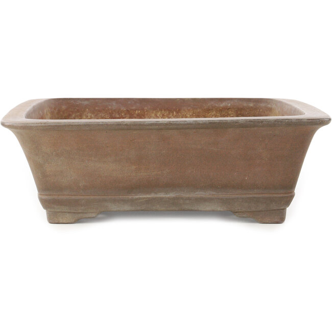 Rectangular unglazed bonsai pot by Yuji ( Gyouzan) - 445 x 360 x 115 mm