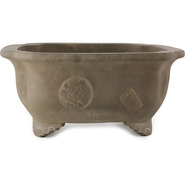 Vaso bonsai Mokko non smaltato di Yamaaki Koshosen (prima generazione) - 475 x 400 x 182 mm