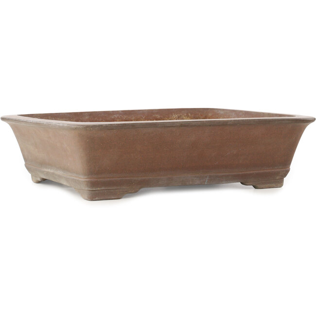 Vaso bonsai rettangolare non smaltato di Yuji (Gyouzan) - 445 x 360 x 115 mm