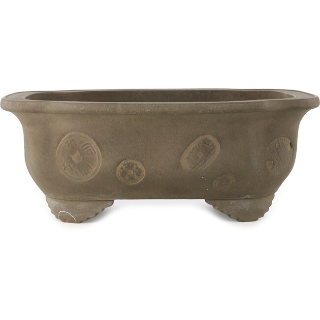 Vaso bonsai Mokko non smaltato di Yamaaki Koshosen (prima generazione) - 475 x 400 x 182 mm