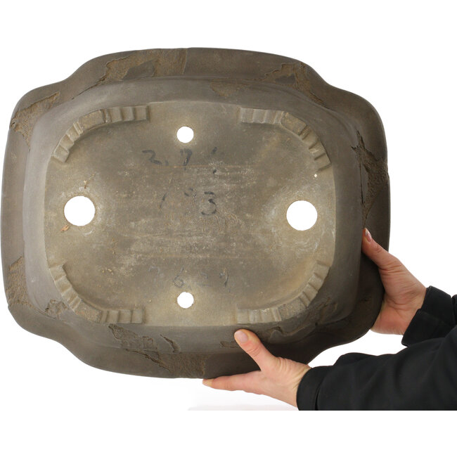 Pot à bonsaï non émaillé Mokko de Yamaaki Koshosen (première génération) - 450 x 385 x 165 mm