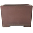 Square unglazed bonsai pot by Yamaaki - 305 x 305 x 207 mm