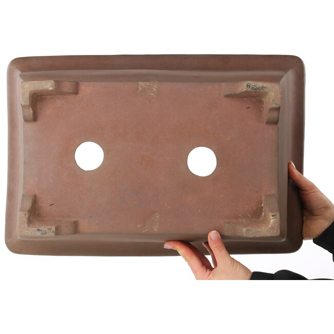 Rectangular unglazed bonsai pot - 487 x 335 x 188 mm