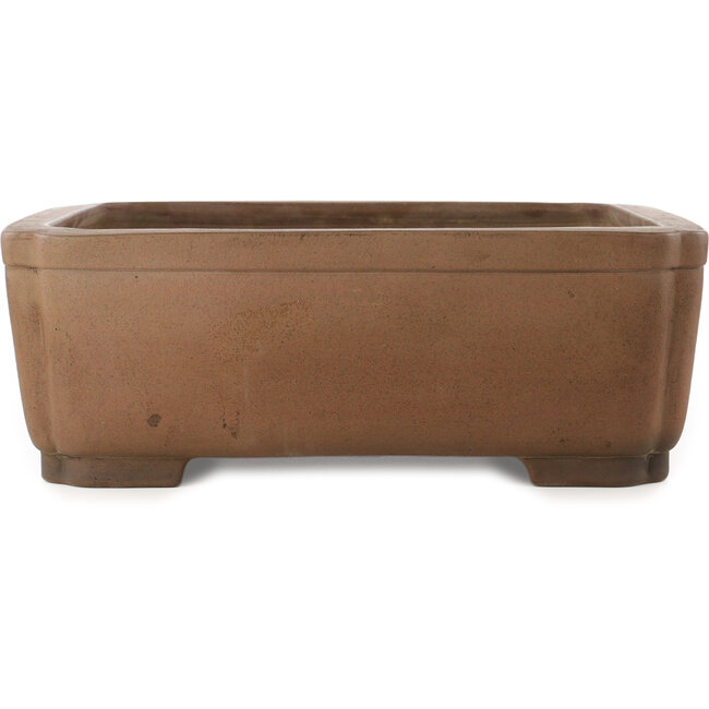 Pot à bonsaï carré non émaillé de Gyouzan - 460 x 450 x 162 mm