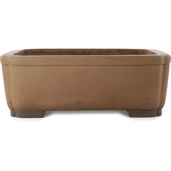 Square unglazed bonsai pot by Gyouzan - 460 x 450 x 162 mm