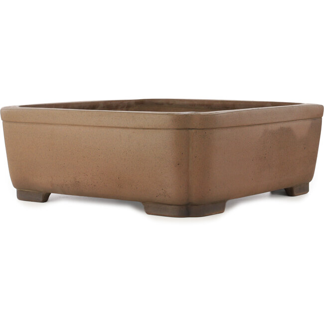 Pot à bonsaï carré non émaillé de Gyouzan - 460 x 450 x 162 mm